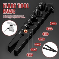 Eccentric Tubing Flaring Tool Kit 7 Dies for 3/16-3/4 Inch with 3 in 1 180 De&hellip;