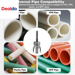 3 Pcs Pipe Threading Tool, Dual-Function Integrated Internal & External Thread C