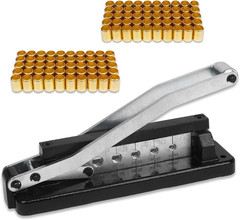 Heavy Duty Bench Hose Crimper Kit with 100 Brass Ferrules(50X 0.593&Prime; ID& 50X 0.6