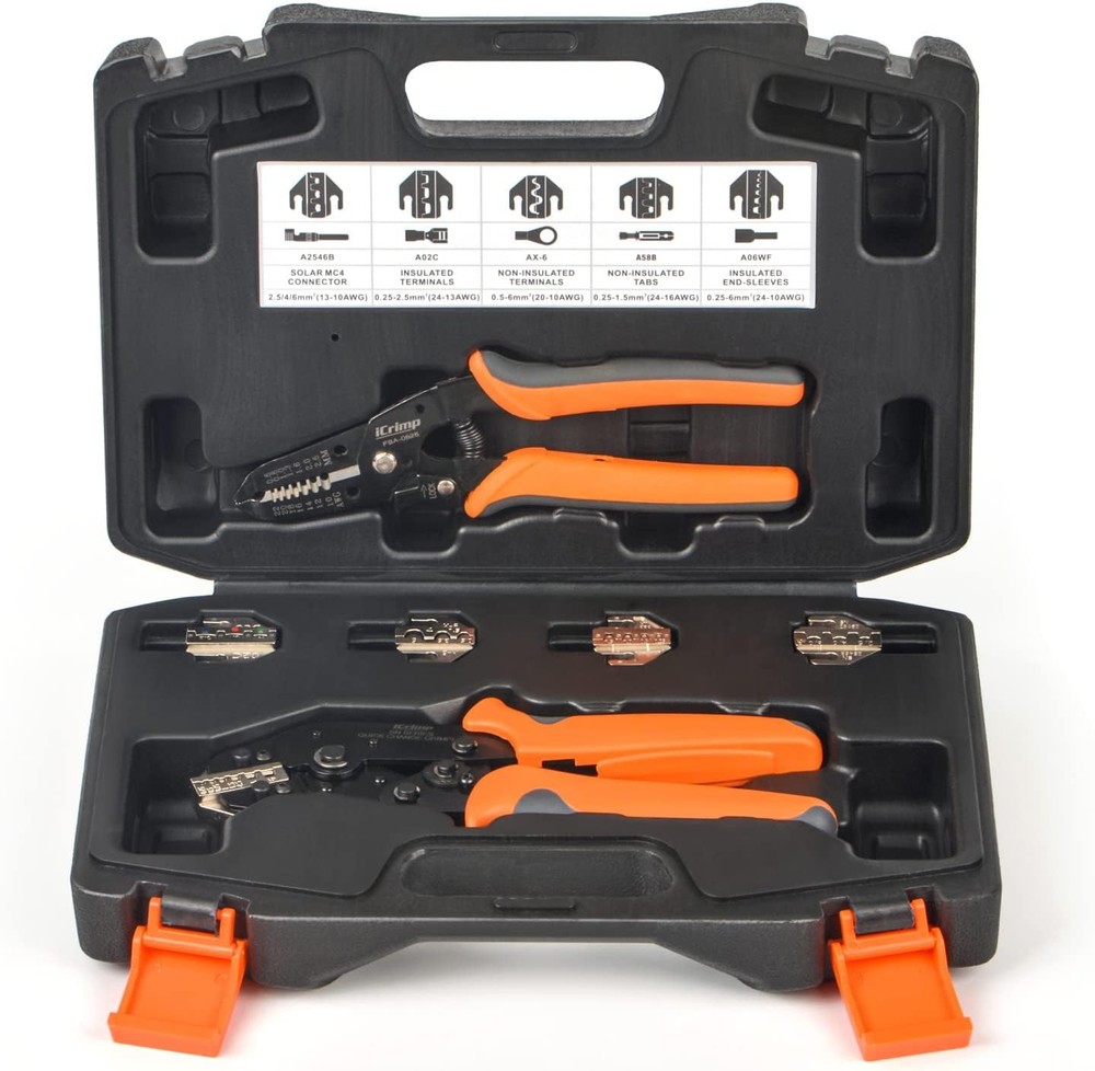 iCrimp Quick Change Ratcheting Crimper Tool Kit, Automotive Service Kit, for Cri
