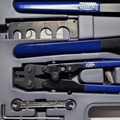 Zurn PEX Multi-Head Crimping Tool Kit w/ Jaws, Gauge, Wrench (3/8&Prime;-3/4&Prime; Sizes)