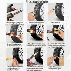 Motorcycle tire Repair kit Universal Tires Repair Tools for car Motorcycle, ARB