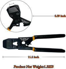 PEX Pipe Clamp Tool Set with Cutter and Stainless Steel Clamps