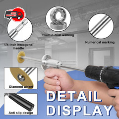 PVC Pipe Cutter Diamond Wheel 1.5-8in Adjustable Depth 7in Hex Shank Impact Dril