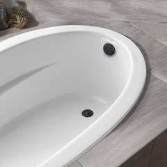 Matte Black Lift & Turn Tub Trim Set with 3 x 0.5 x 3 inches, Matt