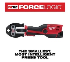 Milwaukee 2473-22 M12 Force Logic 5400 lbs Press Tool Kit, 1/2&Prime; &ndash; 1&Prime; Jaw