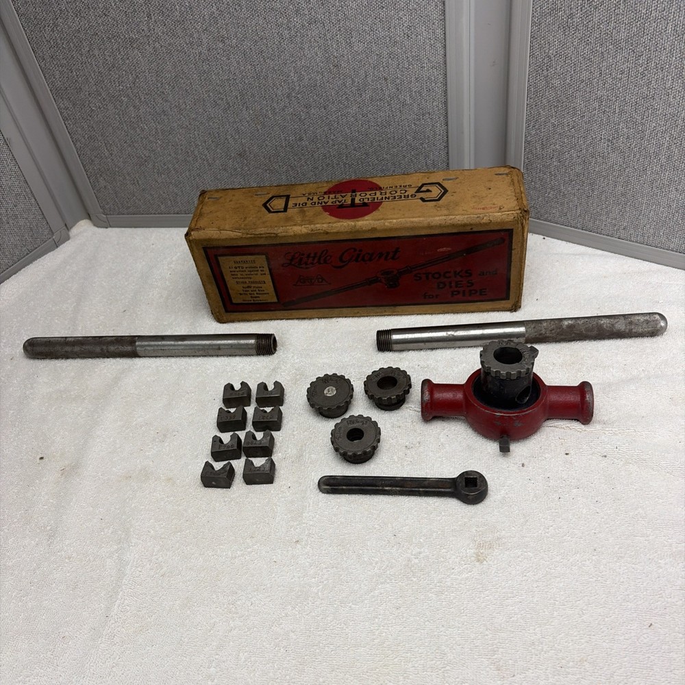 GTD Greenfield No. 260 Thread Cutter W/Handles And Dies in OEM Complete