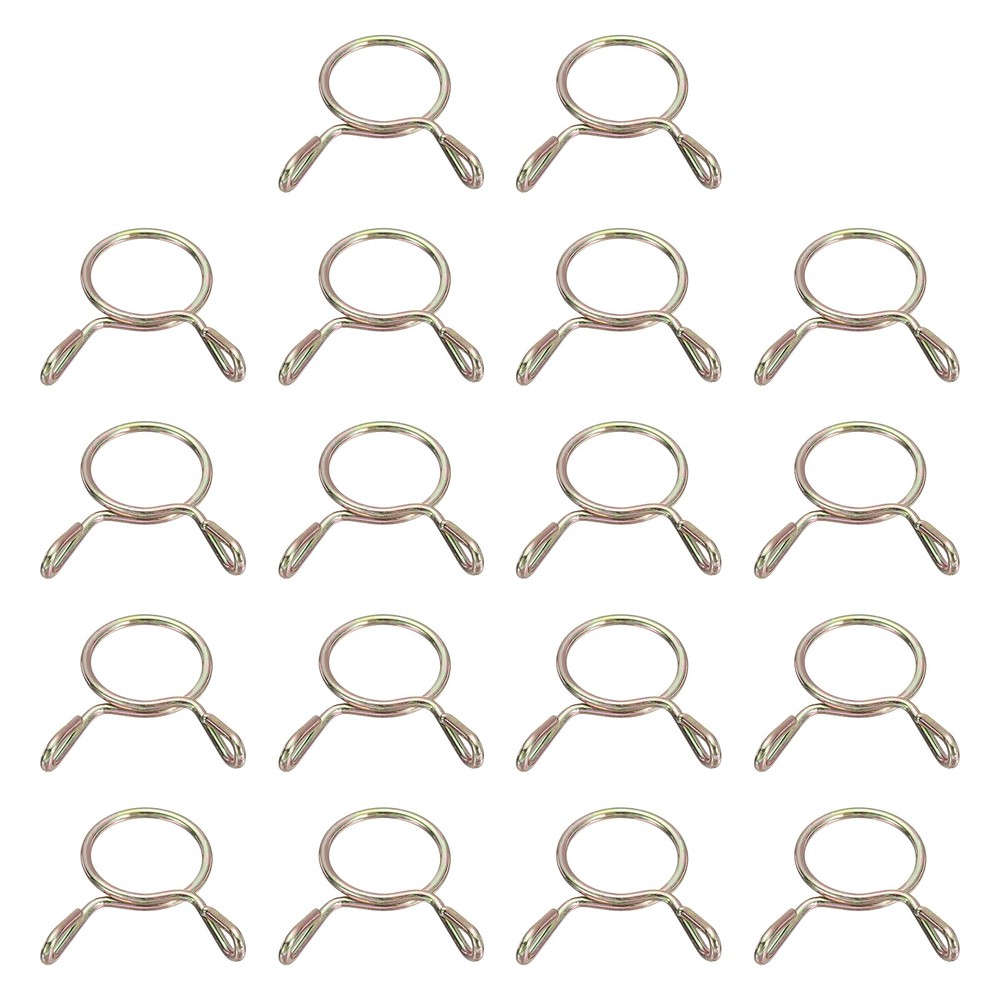 Fuel Line Hose Clips, 30Pcs 11.5mm Zinc Plated 65Mn Steel Tubing Spring Clamps