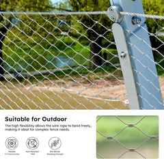 328FT Stainless Steel Cable with 200PCS Aluminum Crimping Sleeves & Wire Rope To