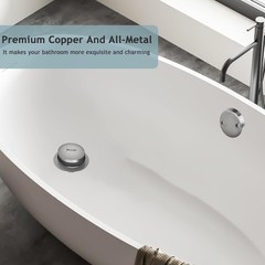 Tip-Toe Bathtub Drain Kit with Two-Hole Overflow Standard, Brushed Nickel