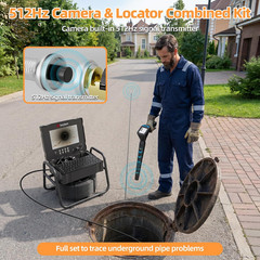 Sanyipace 100FT Sewer Camera 10&Prime; Drain Pipe Camera 512Hz Locator 1080P