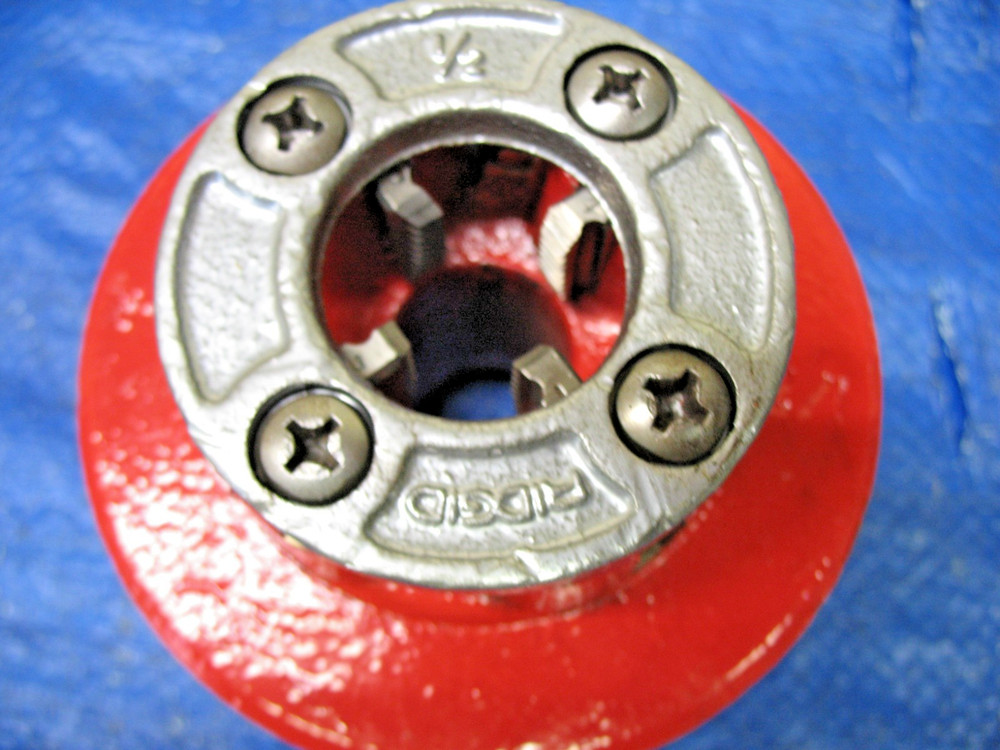 USED RIDGID 12-R NPT 1/2&Prime; Die Head Good Dies