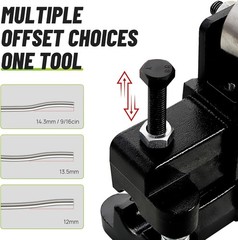 Conduit Bender, 12~14.3Mm（9/16In）- Adjustable Offset for Flexible & Precise Bend