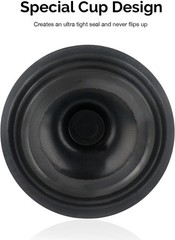 NEIKO 60166A Toilet Plunger with Patented All-Angle Design, 1 Pack, Black