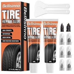 Tire Repair Glue, Sidewall Rubber Cement Kit, Two Sizes Nail, Suitable for Bike