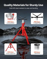 Pipe Jack Stand Foldable Quick-Lock Washer Carbon Steel CREDITABLE SELLER