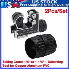 Mini Pipe Tubing Cutter Deburring Tool Copper Brass Aluminum Cutting HVAC Plumb