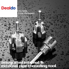 3 Pcs Pipe Thread Cutting Tool, Integrated Internal & External Pipe Threading To