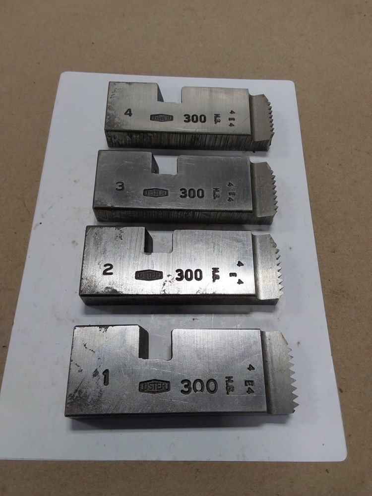 Oster 300 1-4 Die Set #1, 2, 3, 4&hellip;&hellip;4E4&hellip;1&Prime; & 1&Prime;1/4S. HIGH SPEED