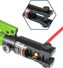 12 Ton Output Pressure Hydraulic Crimping Tool with 9 Standard Dies, Professiona