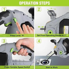 20V Electric Drain Auger &ndash; 25Ft Plumbing Snake with Fast-Charging 2.0Ah Battery