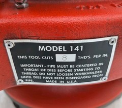 Ridgid No. 141 Manual Receding Geared Threader, 2 1/2 to 4&Prime; Pipe, #36620