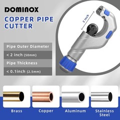 DOMINOX Pipe Cutter Tool Kit 3/16-2 Inch (5-50mm) Outer Diameter