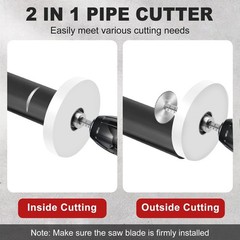 PVC Pipe Cutter Tool with Adjustable Depth Gauge, 5 Saw Tooth Blades, 7&Prime; Scale