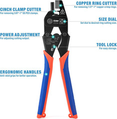 iCrimp ICP-CT02 PEX Crimp Fitting Removal Tool for Removing 1/2-in, 3/4-in, 1-in