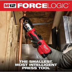M12 FORCE LOGIC Press Tool Kit W/ ONE-KEY with 1/2&Prime; &ndash; 1&Prime; CTS-V Jaws by