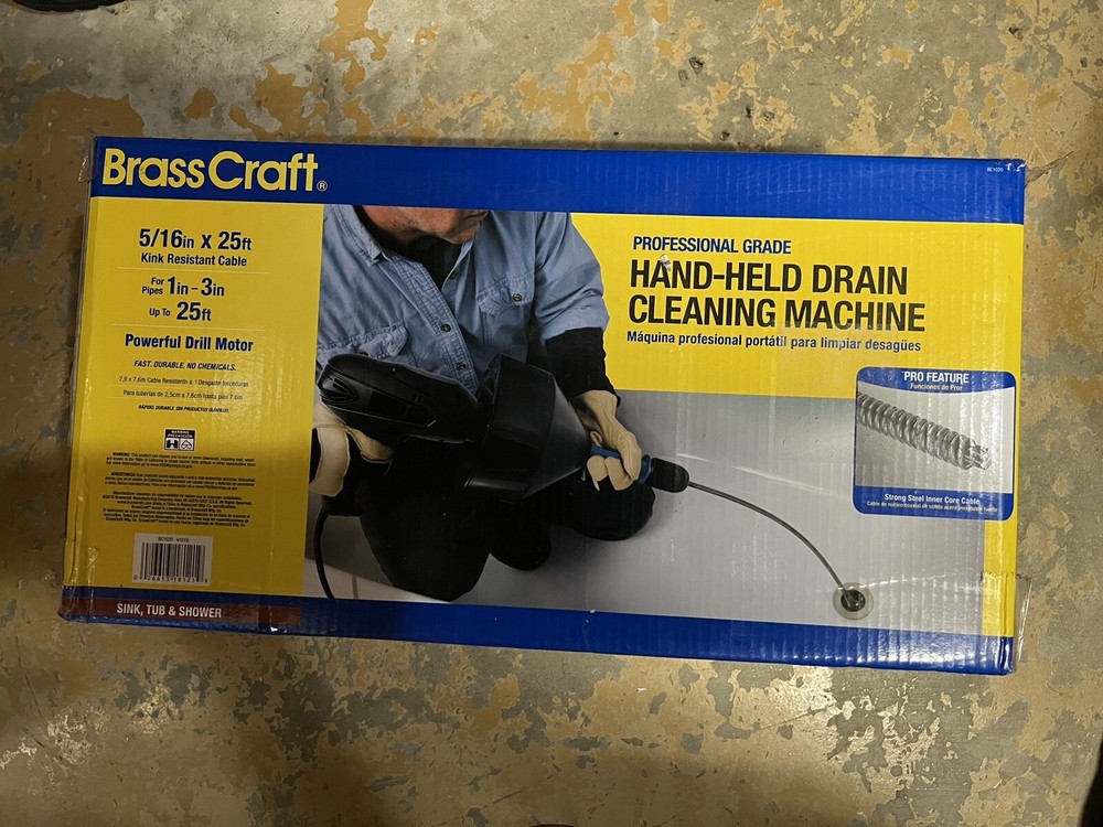 BRAND NEW Brass Craft Music Auger Handheld Drain Cleaning Machine Model #BC1020
