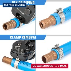 iCrimp PEX Clamp Tool PEX Fitting Kit for Cinch and Removal 3/8-in, 1/2-in, 3/4-
