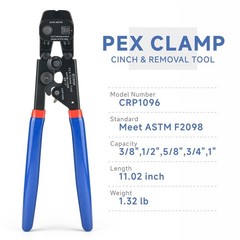 iCRIMP Ratchet PEX Cinch Tool with Removing function for 3/8 to 1-inch Stainl&hellip;