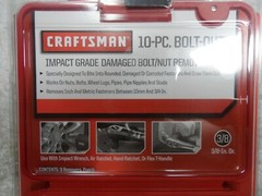 Craftsman 3/8&Prime; Drive Impact Grade Bolt Nut Remover Set, made USA &ndash; Part # 52165