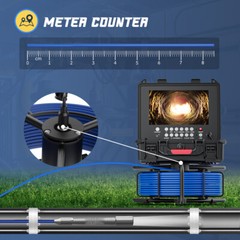 40M Sewer Camera with 512HZ Locator Self-Leveling Counter Pipe Inspection Camera
