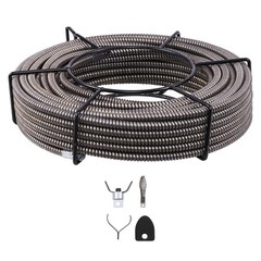 Uimoso 75Ft 1/2In Drain Cleaning Cable for Sewer and Pipe Maintenance