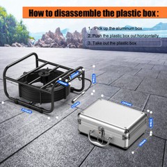 7&rdquo; Sewer Camera Pipe Inspection Camera 16GB Video DVR 17mm 50m Endoscope IP68