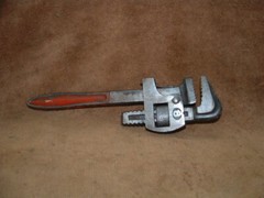 VINTAGE ANTIQUE 14&Prime; & 8&Prime; SET OF 2 PIPE WRENCHES HD DROP FORGED STEEL MADE IN USA