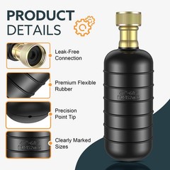 3 Pack Black Drain Bladder Kit Water Powered Rubber Cleaning Bladder