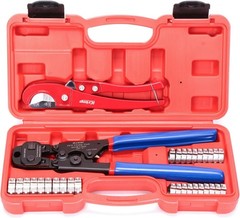 Ratchet PEX Cinch Tool with Removing Function for 3/8-in, 1/2-in, 3/4-in, 1-in S