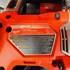 Milwaukee 2870-22 One Key Pipe Threader Kit &ndash; Red
