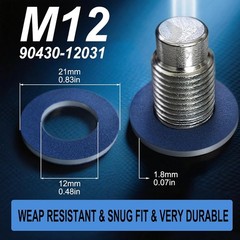 24pc Oil Drain Plug Gasket M12 Aluminum Crush Washer Fits Lexus 90430-12031