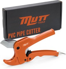Mutt Tools Professional 1.5&rdquo; PVC Pipe Cutter Tool &ndash; Heavy-Duty Ratcheting Plasti