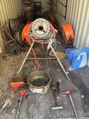 Rigid 120-Volt Power Drive, Heavy Duty Pipe Threading Machine & Oiler Set