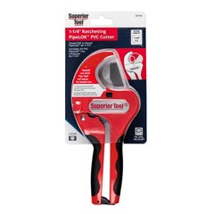 Superior Tool 37118 Steel Black/Red Ratcheting Pipe Cutter 1-5/8 Dia. x 10 L in.