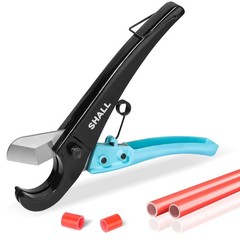 SHALL PEX Pipe Cutter, Cuts up to 1-3/8&rsquo;&rsquo;, Fast Tubing Blue-black