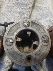 Ridgid 00 and toledo Pipe Threader Dies 1/2, Ridged no 11 toledo no 12 toledo