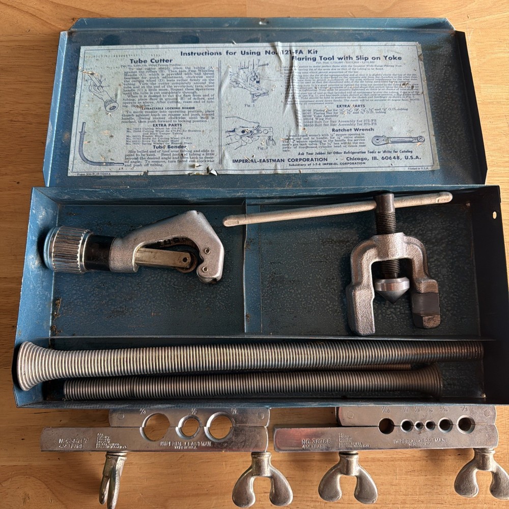 Imperial Eastman Tubing Tool Kit Tubbing Cutter Bender Flaring Set 121-FA USA