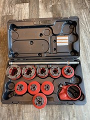 RIGID 12R Exposed Ratchet Pipe Threader Set W/9 Dies & Case / FREE SHIPPING