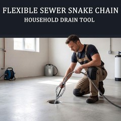 2 Piece Heavy Duty Chain Knocker Drain Cleaner, Multi-Purpose PVC Flex Shaft &hellip;